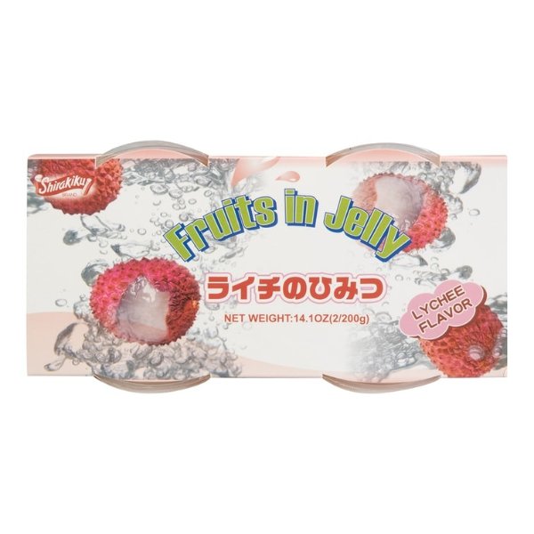 SHIRAKIKU Lychee Flavored Pulp Jelly 400g