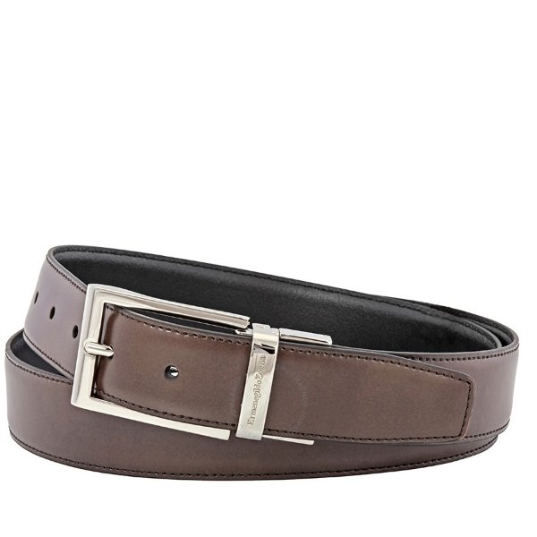 Ermenegildo XL Men's Reversible Leather Belt - Brown/Black