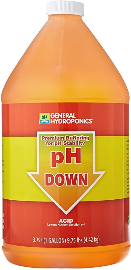 General Hydroponics pH Down Liquid Premium Buffering For Stability, 1-Gallon