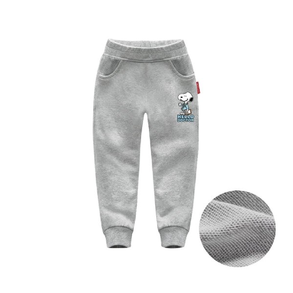 Spring Fall Toddler Boy Snoopy Pants – Gray