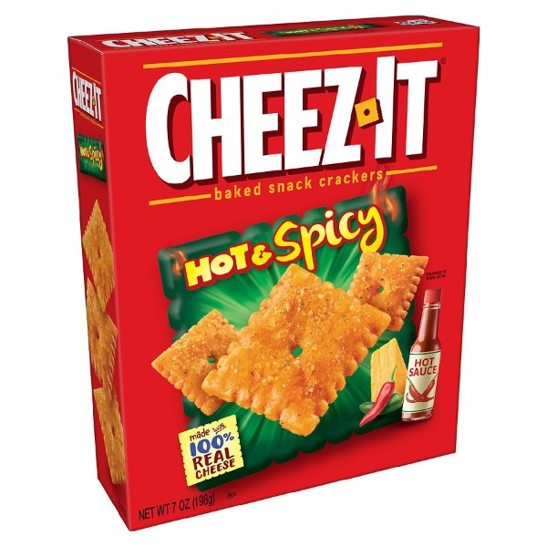 Baked Snack Cheese Crackers Hot & Spicy
