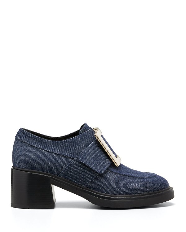 Viv Rangers Denim Loafers with Buckle