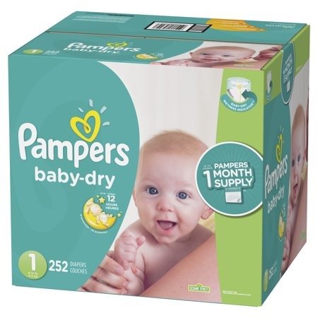 Baby-Dry Diapers Size 1 252 Count