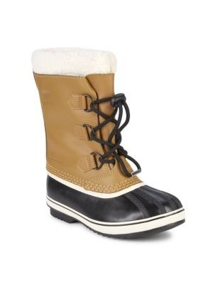 Sorel - Kid's Faux Fur-Lined Waterproof Coated Leather Knee-High Winter Boots