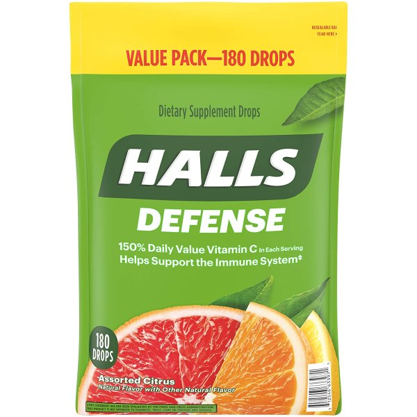Defense Assorted Citrus Vitamin C Drops, 180 Drops
