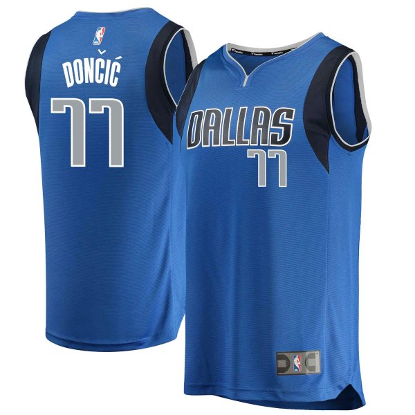 Men's Dallas Mavericks Luka Doncic Fanatics Branded Blue Replica Fast Break Jersey - Icon Edition