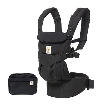 Omni 360 All-Position Baby Carrier for Newborn to Toddler with Lumbar Support (7-45 Pounds), Pure Black