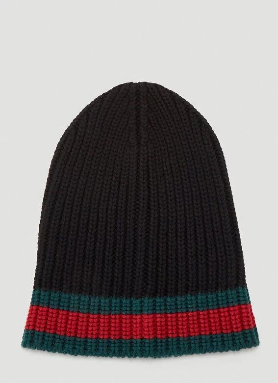 Intarsia-Knit Beanie Hat