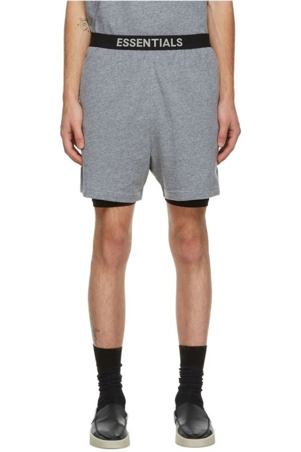 Grey Jersey Lounge Shorts