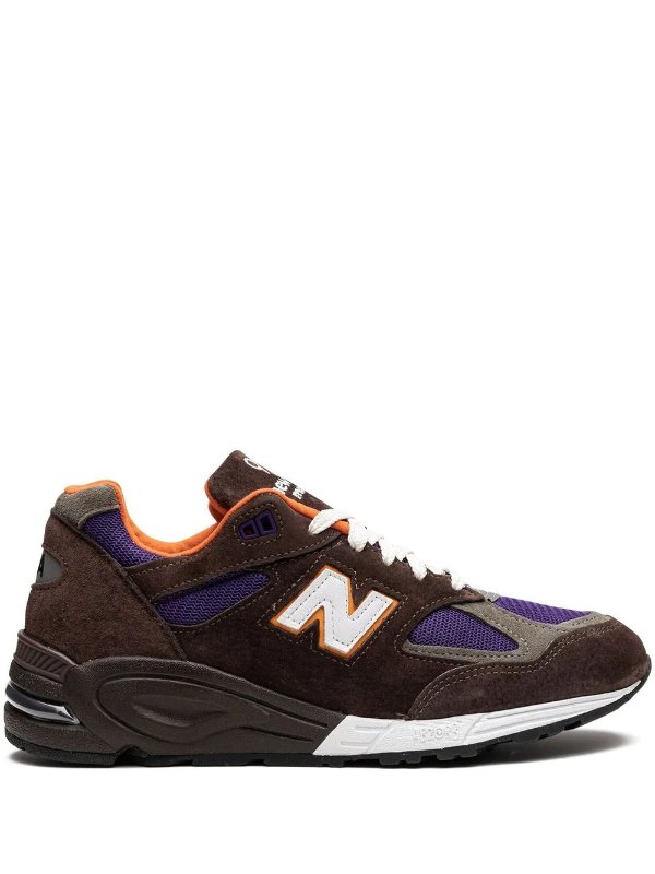 Made in USA 990v2 "Brown/Orange/Purple" sneakers