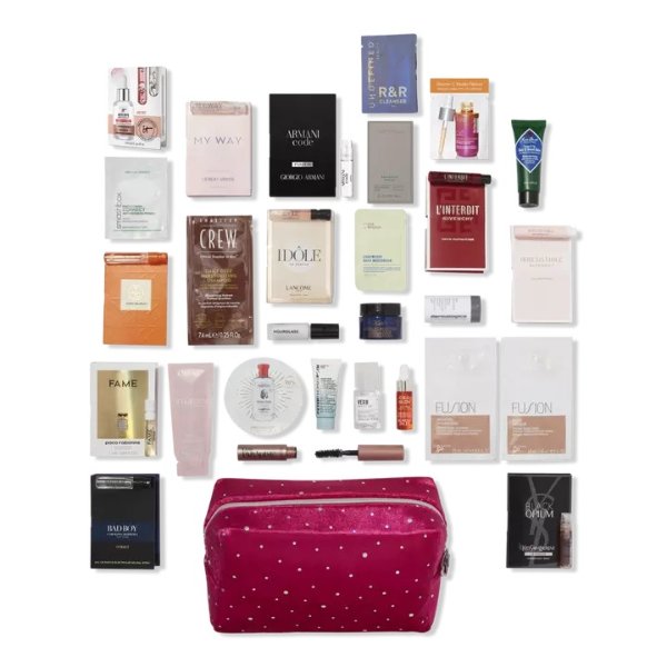 VarietyFree 28 Piece Pink Beauty Bag with $85 purchase