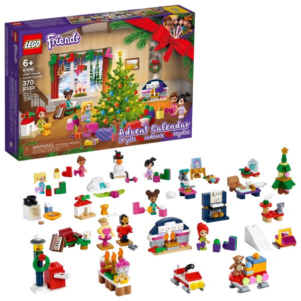 Friends Advent Calendar 41690 Building Toy; Christmas Countdown for Creative Kids (370 Pieces)