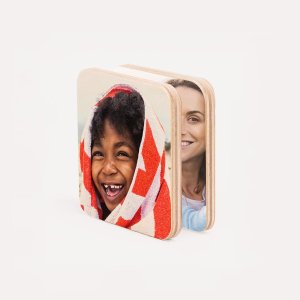 Walgreens 3"x3" Custom Wood Photo Magnet Set