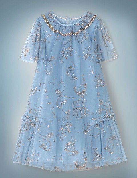 Patronus Party Dress - Mist Blue | Boden US