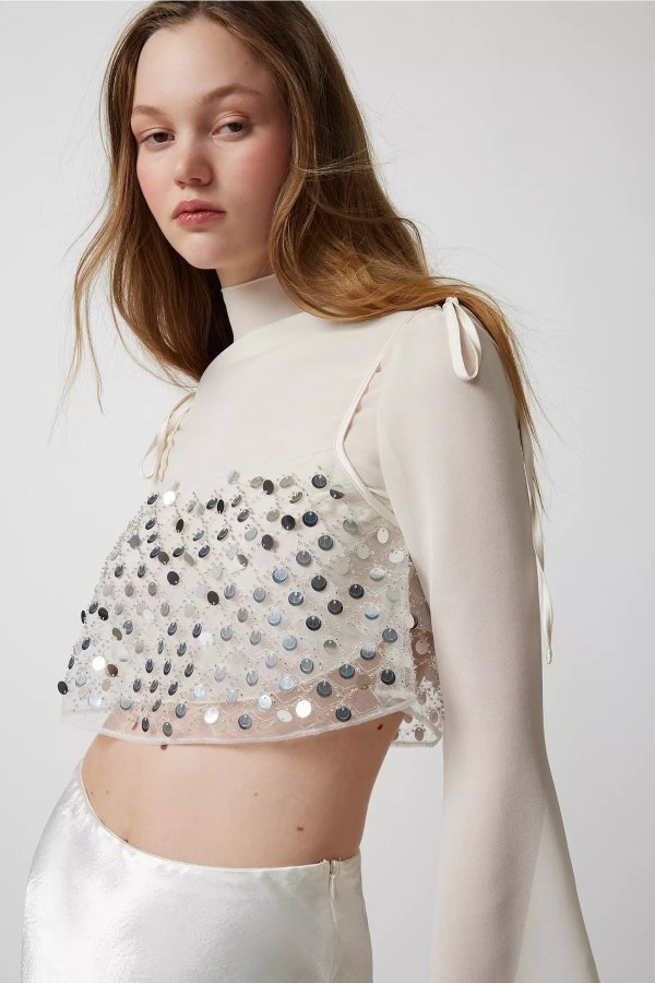 Charelle Two-Piece Sequin Top