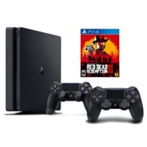 Sony PlayStation Slim 1TB Bundle with Red Dead Redemption 2 and Second Controller