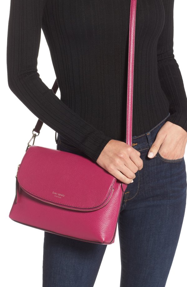 large polly leather crossbody bag