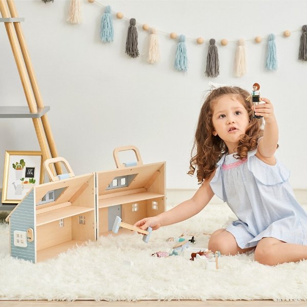 Little Girl's Olivia’s Little World Quaint Cottage Portable Dollhouse