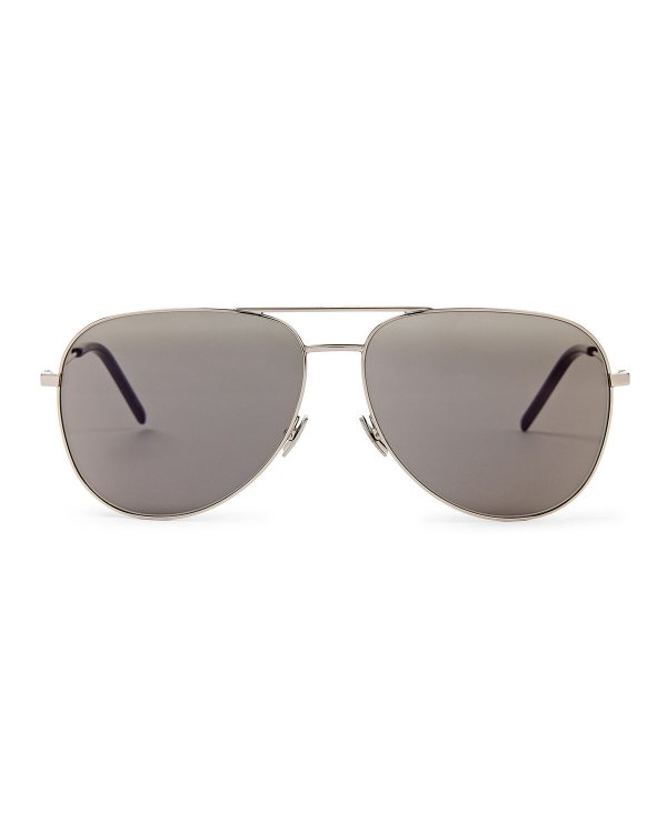 Classic11 Silver-Tone Aviator Sunglasses