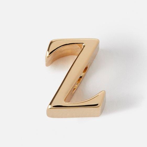 Women's Gold'Z' Alphabet Shoe Charm