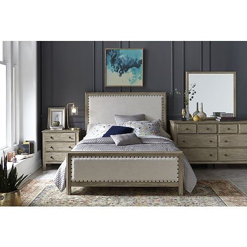 Furniture Parker Upholstered Bedroom Furniture, 3-Pc. Set (Queen Bed, Dresser & Nightstand), Created for Macy's & Reviews - Furniture - Macy's