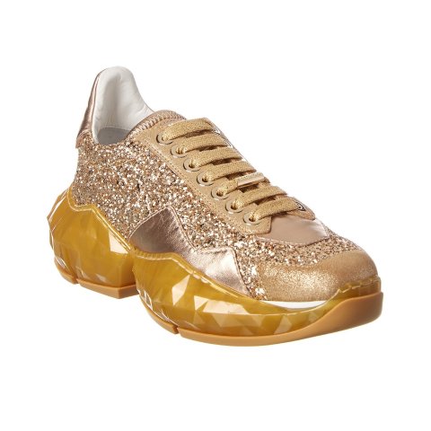 Jimmy ChooDiamond/F Leather & Glitter Sneaker