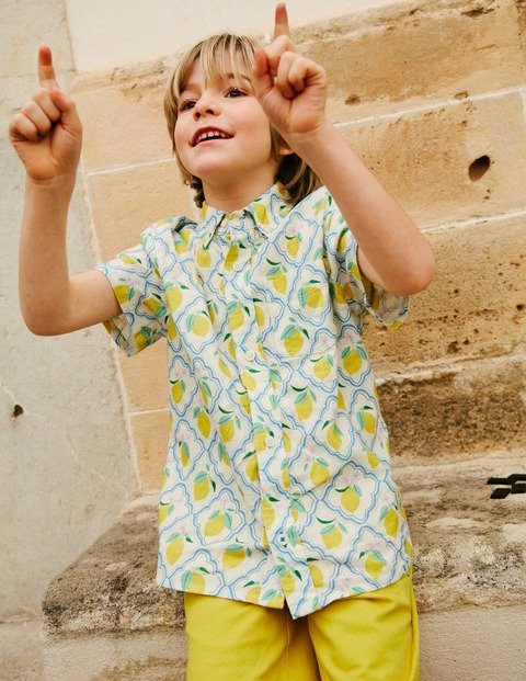 儿童柠檬图案衬衫