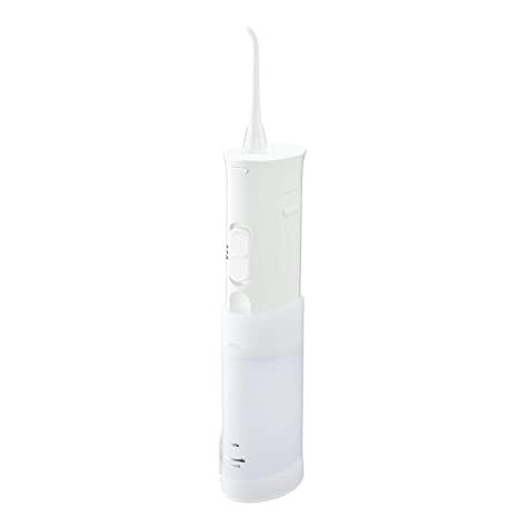 Portable Water Flosser, 2-Speed Battery-Operated Oral Irrigator with Collapsible Design for Travel – EW-DJ10-W (White)