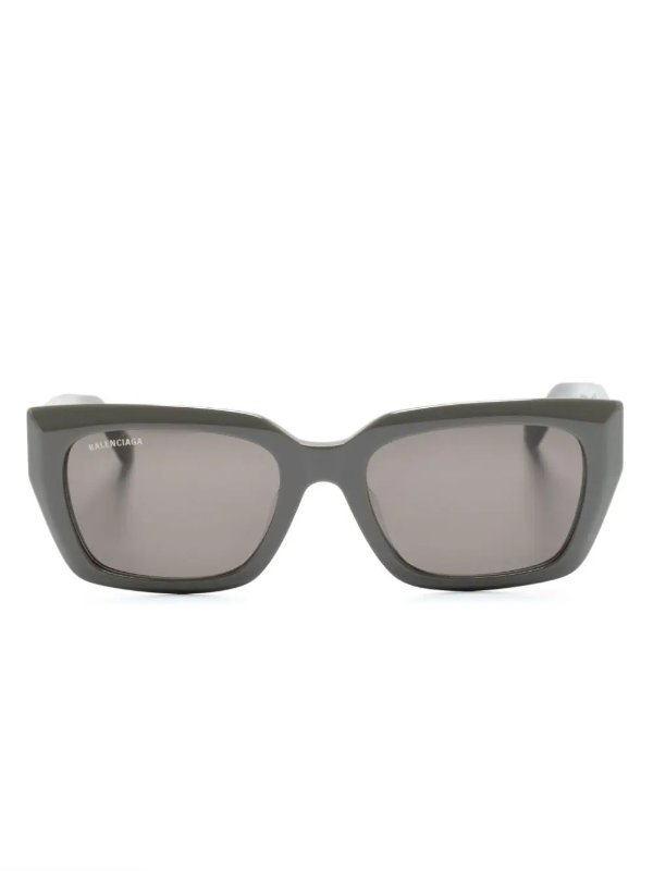 Eyewearlogo-lettering square-frame sunglasses