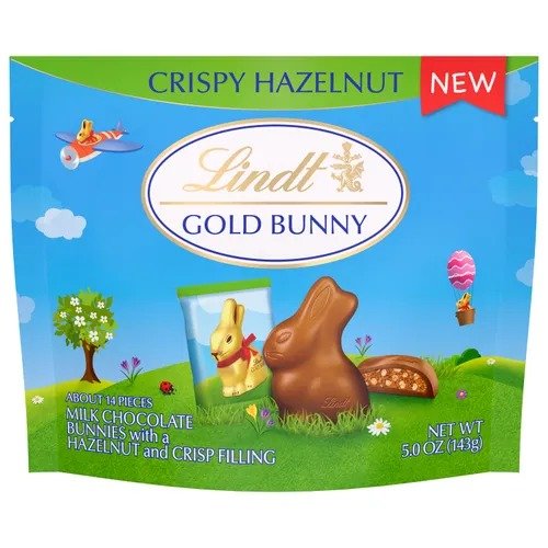 Crispy Hazelnut Lindt GOLD BUNNY Pouch (5 oz)