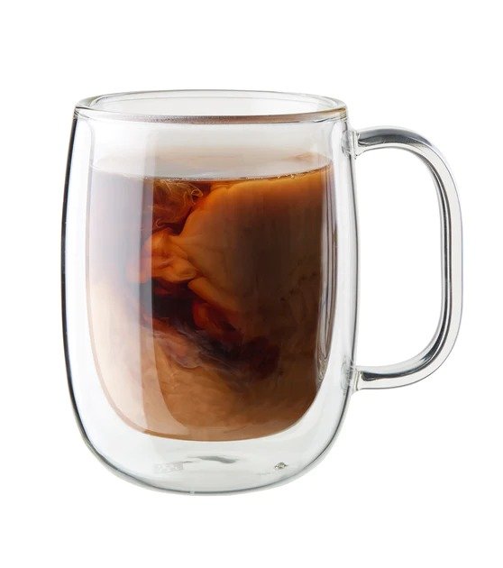 sorrento plus 8-pc double-wall glass coffee mug set