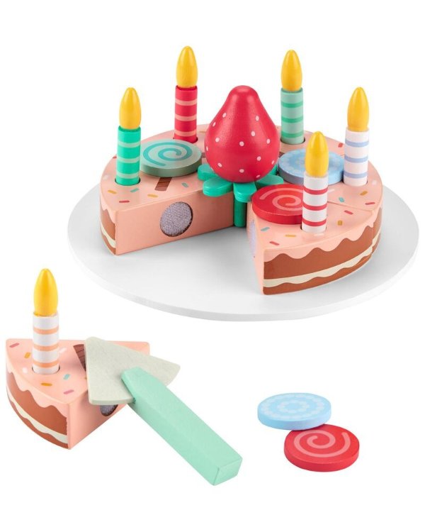 Wooden Birthday Cake Play Set