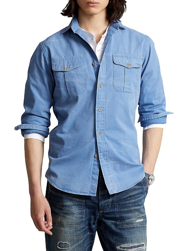 Chino Long-Sleeve Sport Shirt