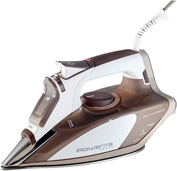 DW5080 1700-Watt Micro Steam Iron Stainless Steel Soleplate with Auto-Off, 400-Hole, Brown