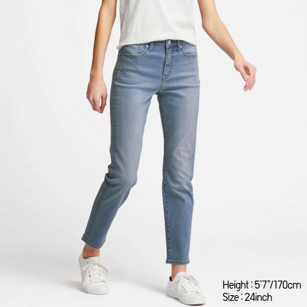 WOMEN COMPRESSION HIGH-RISE SKINNY ANKLE JEANS