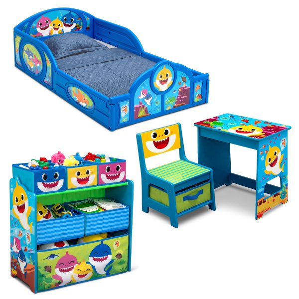 Baby Shark Tour 4-Piece Room-in-a-Box Bedroom Set by