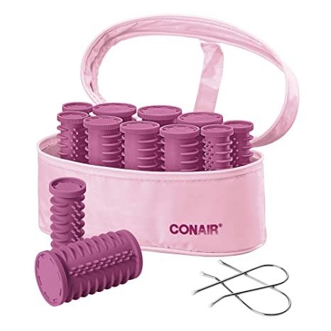 Instant Heat Compact Hot Rollers, Perfect for On-The-Go Styling, Pink, 1 Count