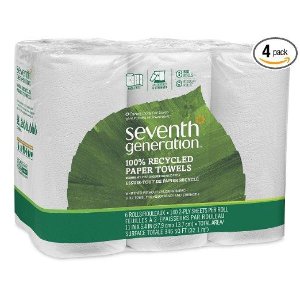 Seventh Generation White Paper Towels, 2-ply, 140-sheet Rolls, 6-Count (Pack of 4)