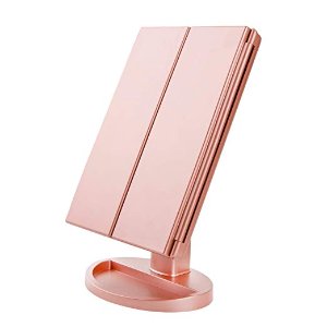 Queen 触屏LED化妆镜6折热卖 粉金色