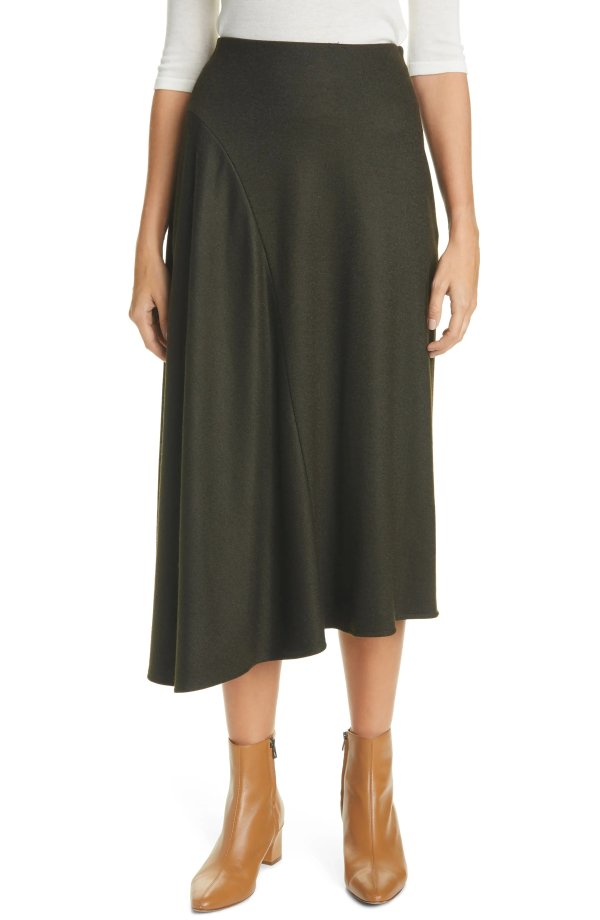 Cozy Asymmetrical Midi Skirt