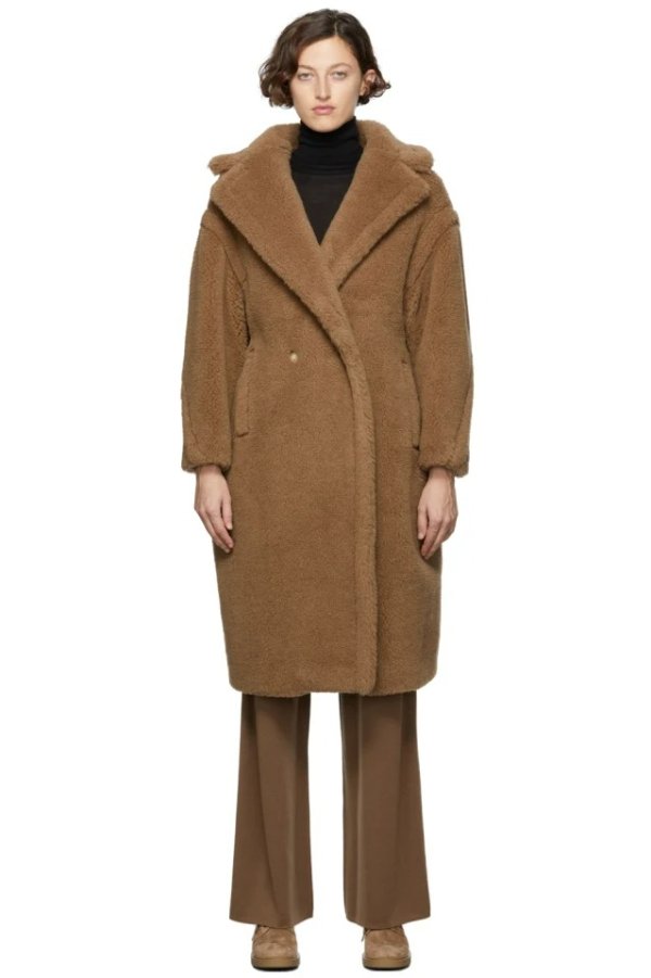 Brown Teddy Camel Wool Coat