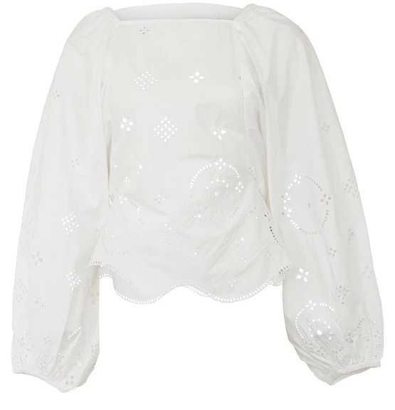 White embroidered blouse