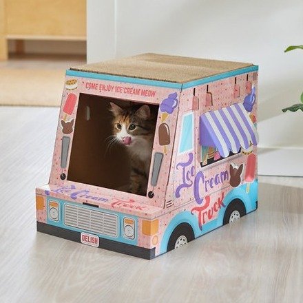 FRISCO Ice Cream Truck Cardboard Cat House, 2-Story - Chewy.com