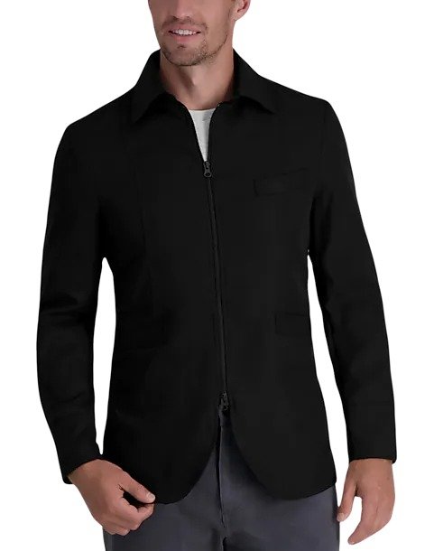 Haggar Modern Fit Euro Jacket, Black - Men's Sale | Men's Wearhouse