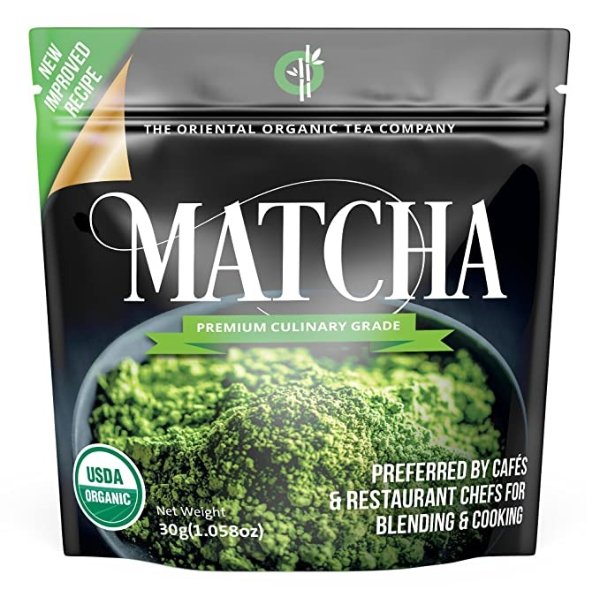 The Oriental Organic Matcha Green Tea Powder Organic-(Premium Culinary Grade) - USDA & Vegan Certified-30g (1.06 oz)