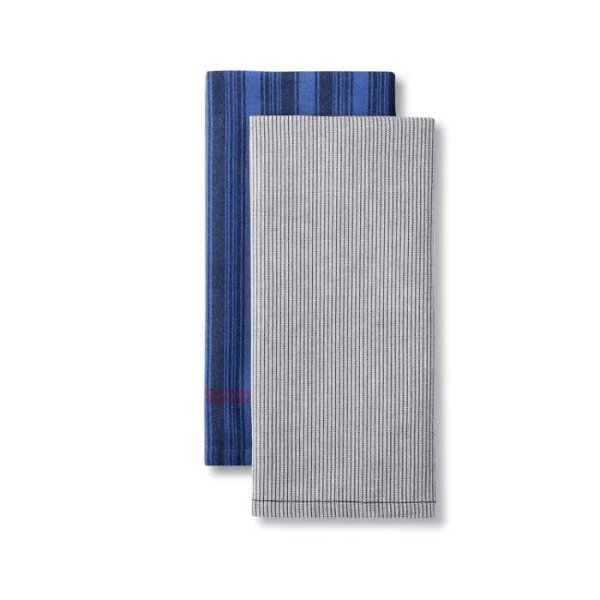 2pk Striped Kitchen Towel Set White/Navy - Levi&#39;s&#174; x Target