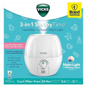 Vicks 3合1加湿器+精油香薰机 带夜灯功能