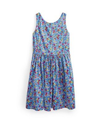 Little Girls Floral Poplin Dress