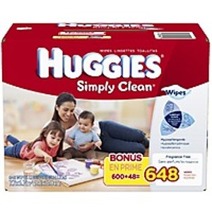 Huggies Simply Clean Fragrance Free Baby Wipes Refill - 648-Count