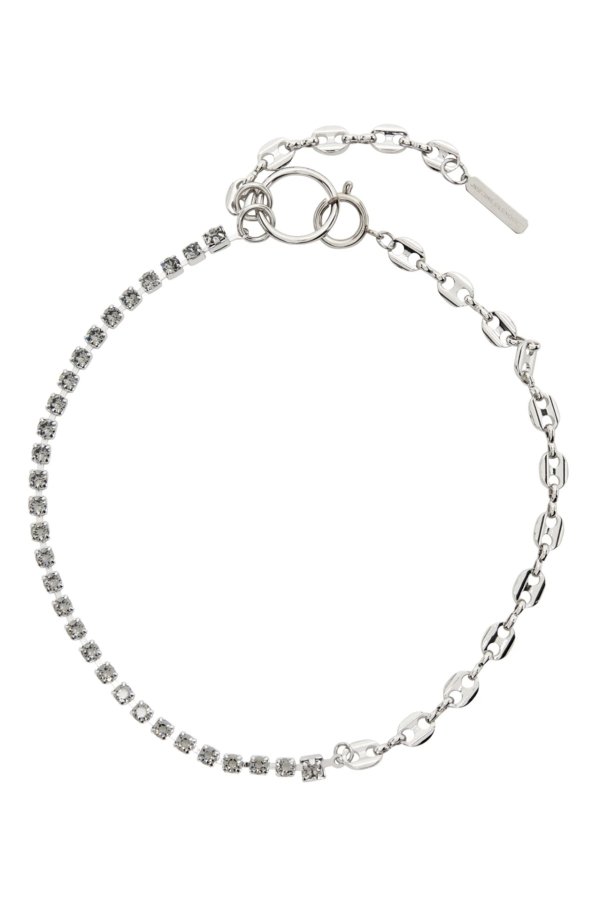 SSENSE Exclusive Silver & Grey Vic Choker Necklace